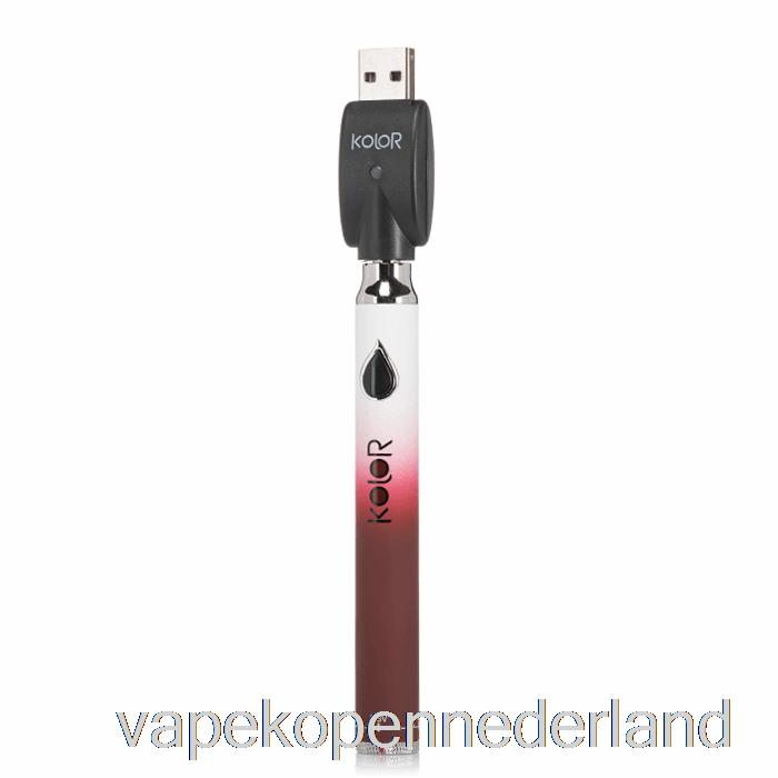 Elektronische Sigaret Vape Leaf Buddi Kolor Twist Slim 650mah Batterij Rode Wijn